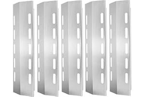 GriHero 43CM Edelstahl Brennerabdeckung Grillersatzteile für Ducane 5 Brenner, Enders Boston Black, Enders Chicago 3, Taino, Landmann, Nexgrill, Campingaz, Flammverteiler Heizplatte Ersatzteile 5 Pack