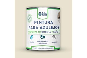 BRICOSALVAJE Pintura para Azulejos Cocina y Baño al Agua MATE | Sin Imprimación | Lavable | Gran dureza (Nácar, 750 ML)