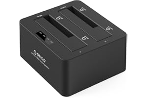 ORICO Duplicador de Puertos para Discos Duros Duros, USB 3.0, para SATA de 2,5 y 3,5 Pulgadas HDD y SSD, con función de clonación Fuera de línea, Alta Velocidad, 05-6629US3