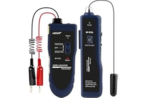 NOYAFA Underground Cable Wire Locator Locate Pet Fence Wires, Metal Pipes, Electrical Wires, Telephone Wire, Coax Cable with Earphone (816L)