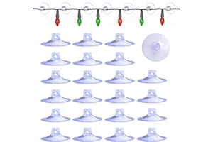 ZIGEFOFO 50 Pezzi Ventosa Ganci per Grondaie per Catene Luminose Luci Trasparente Ventosa con Fessura 47 mm per Vetro Finestra Decorazioni di Natalizie Extra Forte Gancio Ventose in Plastica Senza Foratura