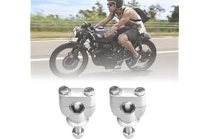 GIRAFEDA 1 Paire Pontet Guidon en Aluminium Pontet Moto Réhausse de Guidon Moto Support de Guidon Moto Fixation de Guidon Moto 22mm Pontet Guidon Moto avec Vis pour Guidon de Moto de Cross-Argent
