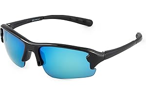 Kiddus Lunettes de Soleil de Sport pour Fille, Garçon, Ado. UV400 100% de protection contre les rayons ultraviolets. Verres miroir et colorés