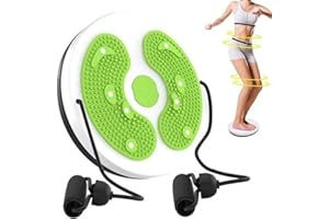 BIESVOY Twist Waist Disc Balance Board,Twist Board Exercise Disc,Waist Slimming Balance Rotating Disc, Body Shaping Waist Twisting Disc with Traction Rope Massage Foot Sole,Fitness Turntable for Home