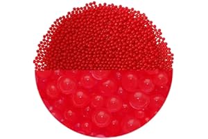 trendfinding 100 g de granulés retenant l'eau Rouge, granulométrie 3.5-4 mm, décoration pour Fleurs et Plantes, 10 litres très économique, Utilisation Polyvalente