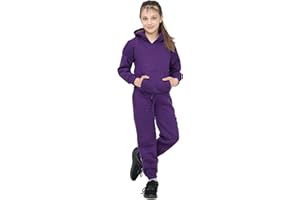 A2Z 4 Kids Girls Boys Unisex Plain Tracksuit Hooded Sweat Hoodie Bottom Jogging Suit Joggers Age 5 6 7 8 9 10 11 12 13 Years