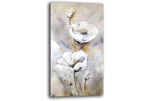 PRINTERLAND Quadri Moderni Soggiorno Verticale FIORI Quadro moderno camelia camelie da Parete Stampa su tela Canvas Decorazione Murale muro Arredo Camera da letto Cucina (1, 50x100 cm)