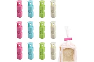 ZEACCT 12 Stück Quetschklammern für Lebensmittelbeutel, Beutel-Verschlussklammern, Rutschgriff-Auffangbeutelklammer, wiederverwendbare Verschlussbeutelklammern, für Lebensmittel-Sandwichbrot