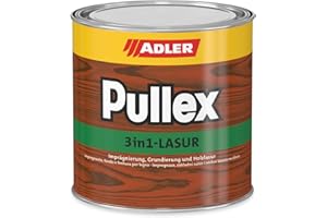 ‎ADLER ADLER Pullex 3in1 Lasur Lärche 2,5 L - Imprägnierlasur, Grundierung und Holzschutzlasur für Holz außen - universelle Premium Holzlasur