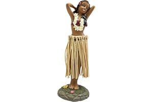 kowaku Poupée de Tableau de Bord hawaïen pour Tableau de Bord de Voiture, Fille hawaïenne posant des Figurines de Collection de Danseuse Souvenir