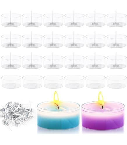 Dalephoric 20 stuks theelichthouder, kaarsenhouder, glas, 4,6 x 2,5 cm, decoratieve kaarsenhouder met platte verwarming, kandelaar van glas, transparant, voor bruiloft, verjaardag, feest en