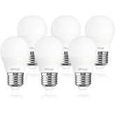Sigmaled lighting, LED Bulb E27 G45 6W (50W Equivalent), 550 Lumen, Mini Globe Lamp G45, Warm White 2800K, Fat Cap, Box of 6