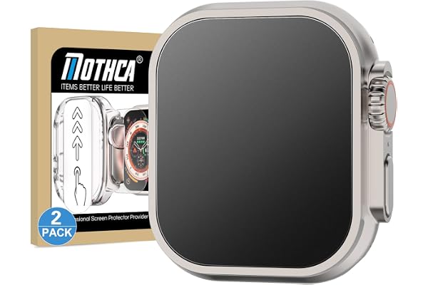 Matte Skärmskydd för Apple Watch Ultra 3 / Ultra 2 49mm Glas Anti Reflex Anti Fingeravtryck - 2 Pack Screen Protector med Monteringsram 9H Reptåligt och Silkeslen Känsla