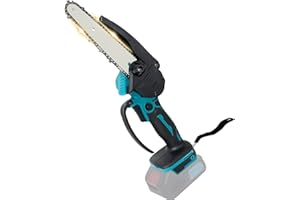 BUANKAD 6-Inch Mini Chainsaw Cordless Compatible with Makita 18V Battery, Handheld Cordless Chainsaw, Battery Chainsaw 18V Chain Saws for Cutting Trees(No Battery,Tool Only)