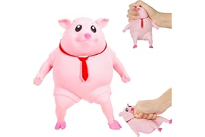 SFSSHUI Juguetes Estrés Cerdo,Cerdito Juguetes Antiestrés,Squeeze Pig Toy,Rosa Cerdo Antiestres Juguetes,Estrés Cerdo Juguetes,para Apretar, para NiñOs y Adultos Aliviar el Estrés Sensorial.
