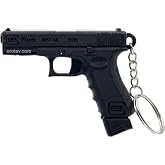 Erol Av G19 Gen 5 Minyat&uuml;r Tabanca Anahtarlık, Taktik Kılıflı ve Klipsli, Metal Halkalı, 6,5 x 5 x 1 cm