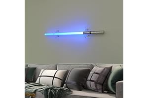 BYTOTU Lightsaber Stand,Lightsaber wall mount horizontal-katana sword wall mount display-Samurai Sword wall mount black plexiglass-Lightsaber wall mount vertical,Clear Plexiglass (lightsaber not included)
