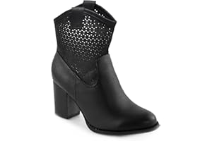 Toocool Stivali donna stivaletti tronchetti traforati estivi tacco comodo G633