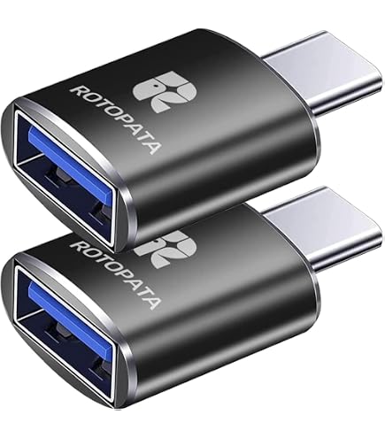 Câble Adaptateur USB-C Vers USB-A OTG - Compatible Xiaomi Redmi 10 2022 - Nylon Tressé, Aluminium - 19 Cm - 4