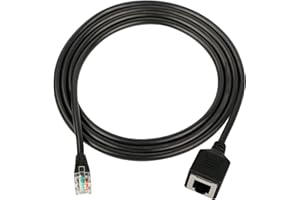 CERRXIAN câble d'extension 5FT RJ12, câble téléphonique 6P6C mâle à femelle pour téléphone numérique, fax, modem DSL