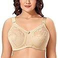 Ayigedu Women's Full Coverage Non Wired Non-Padded Minimizer Lace Plus Size Support Bra