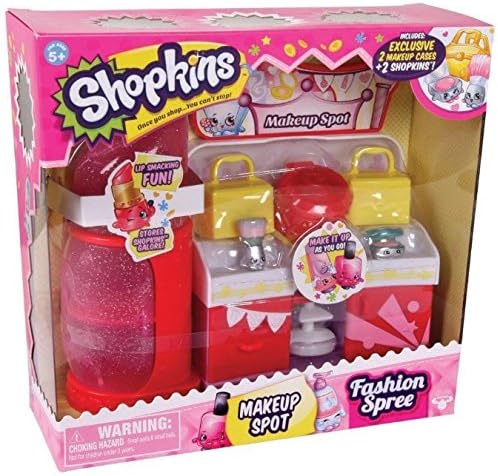 Shopkins Make-Up Spot Play set (Fashion Spree)- NEW + Exclusive 2 Makeup Cases + 2 Shopkins! 5Yrs+ UK Fast