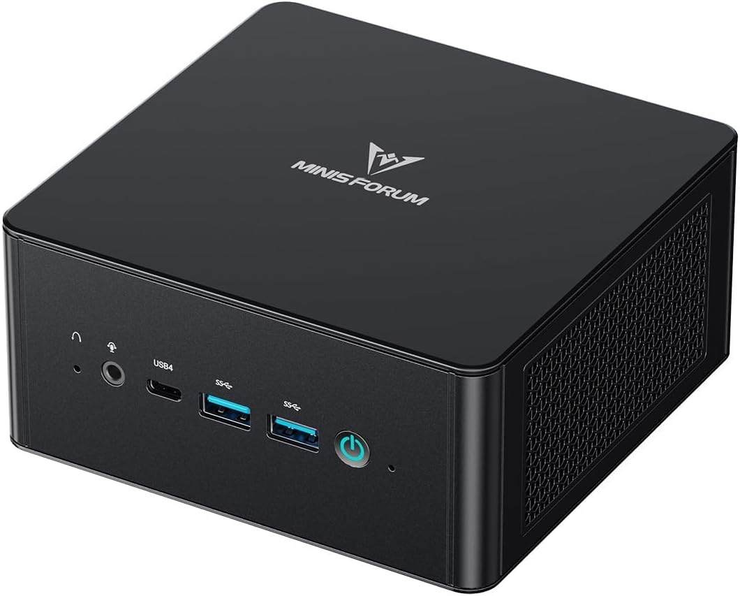 MINISFORUM UM890 Pro Mini PC Barebone with AMD Ryzen 9 8945HS (up to 5.2GHz) Mini Computers Mini Desktop Quad Display HDMI/DP1.4/USB-C, AMD Radeon 780M/Dual LAN 2.5G(NO RAM/SSD/OS)