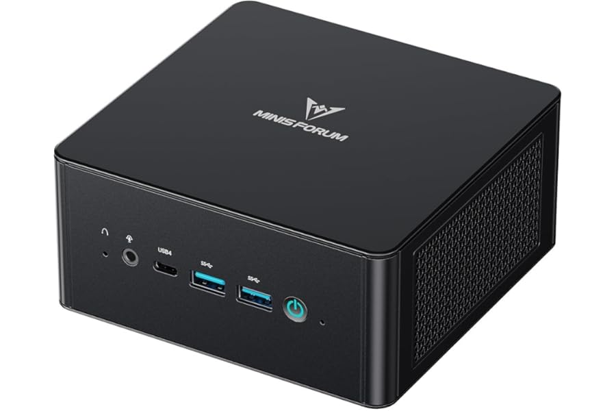 MINISFORUM UM890 Pro Mini PC Barebone with AMD Ryzen 9 8945HS (up to 5.2GHz) Mini Computers Mini Desktop Quad Display HDMI/DP1.4/USB-C, AMD Radeon 780M/Dual LAN 2.5G