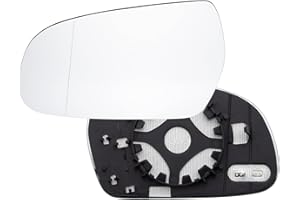 FanPaYY Miroir Glace Verre de Rétroviseur Gauche Chauffée Asphérique avec Plaque de Support pour A3 A4L A5 8T0857535C Rétroviseur Extérieur Côté Conducteur Verre Réglable