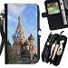 Produktbild Graphic4You Moscow Russia Kremlin Postkarte Ansichtskarte Design Zipper Brieftasche mit Strap Hülle Tasche Schale Schutzhülle für Samsung Galaxy S7 Edge