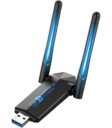Mercusys MU6H AC650 WiFi USB Adapter – Dual-Band, Bis 200 Mbps (2.4 GHz) & 433 Mbps (5 GHz), Mit 5dBi Antenne