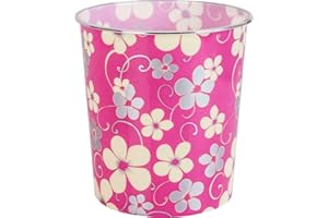 GEGIZUN Home Plus 7.7 Litre Quality Floral Design Lightweight Waste Paper Basket Bin (Vintage Bouquet Multicolour)