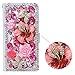 Produktbild spritech (TM) Modischer Handy Case Schutzhülle, PU Leder Wallet Slim Fold Cover 3D Handmade Shining Strass Design Telefon Schutzhülle mit Kartenschlitzen für LG G5
