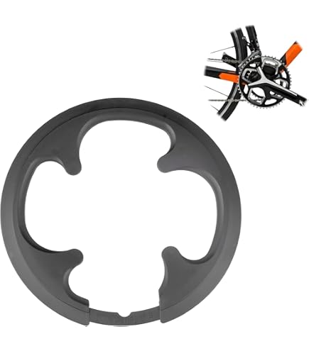 Protection De Pédalier Vélo 42 Dents - 4 Trous - Capot Plastique Noir Pour Chaîne VTT Et Route
