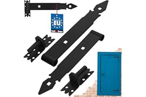 KOTARBAU® Ladenband 2 St. mit Kloben Torband Türband Torscharnier Scharnier Baubeschlag Torbeschlag Türbeschlag Rostfrei Torzubehör Pulverbeschichtet 300 mm