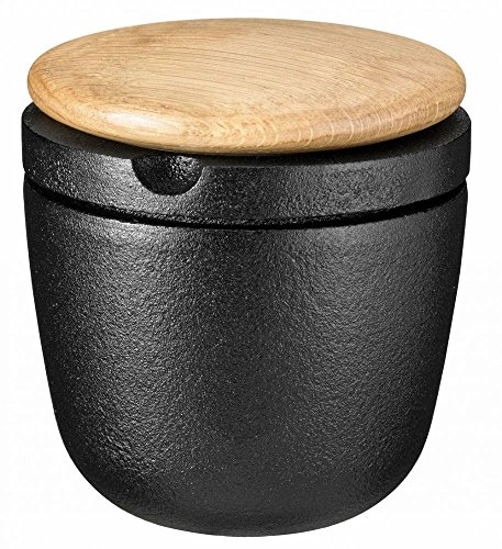 Skeppshult Pfeffer- & Kräutermühle „Swing S“ aus Gusseisen mit Buchenholzdeckel