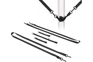 Libetter Weatherproof Fixed Strap for Crank Parasols, Windproof Fixed Strap for Garden Umbrella, Wind Lock with Hooks and Triangle Eyelets