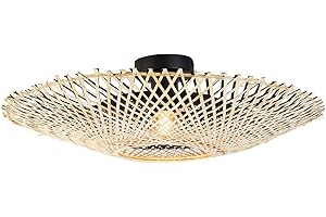 Qazqa rina - Plafonnier - 1 lumière - Ø 50 cm - Naturel - Oriental - éclairage intérieur - Salon I Chambre I Cuisine I Salle à manger