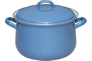 Riess, 0608-129, garnek do mięsa z pokrywką 20 cm, 3,5 l, emaliowany, Classic Edition Nature Blue Dark, 1,676 kg, 3,5 litra, 28 x 21,8 x 13,4 cm