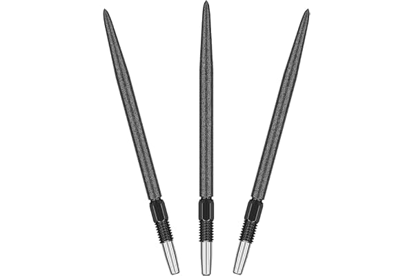 Target Darts Swiss Point SLK Luke Littler Pointes de Fléchettes (Lot de 3 Embouts) 30MM/35MM/42MM – Or/Argent/Noir | Texturées Rugueuses, Fléchettes de Rechange en Acier, Accessoires Professionnels