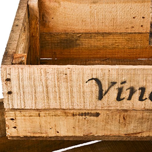 Holzkisten 5er Set Vino Wein Motiv Vintage-Used Design Weinkisten Landhaus Kolonial - 4