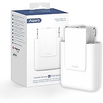 Aqara Rolgordijn Aandrijving E1, vereist AQARA HUB, rolgordijnmotor met tijdsschema en spraakbediening, oplaadbaar met lange batterijduur, compatibel met HomeKit, Alexa, Google Assistant, en IFTTT
