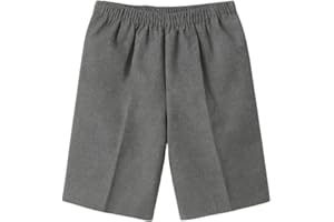 KAMDIN Boys All Around Full Elasticated Pull UP School Shorts NO Zip 0R Clip Uniform Size 2-16