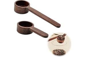 GFAMOUS Cucchiaio Dosatore In Legno,2 Pezzi Cucchiaino Dosatore Per Caffè,Cucchiai Dosatori Grammi,Pratico Misurino Per Farina/Tè/Caffè In Grani/Caramelle/Spezie (Capacità 8g e 10g)
