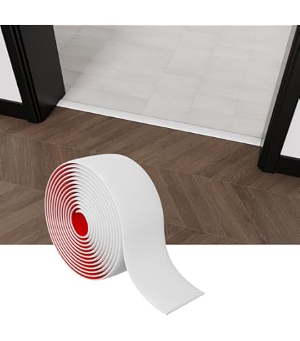Zelfklevend overgangsprofiel deurdrempelramp Overgangsprofiel hoogtecompensatie PVC overgangslijst bodem deurdrempel lijst afdeklijsten voor vloeren drempels (Lichtgrijze houtnerf, 10mm×1m