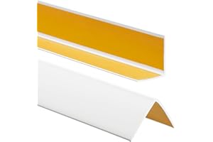 ProfiPVC Cornière PVC 50x50 mm 110cm - Baguette d’angle de protection, profilé d'angle caoutchouc autoadhésif - Protection d'angles et rebords, flexible, facile à installer, Blanc