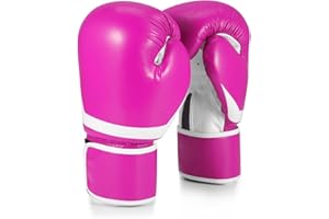 Flexzion Boxing Sparring Training Gloves Pro Muay Thai Kickboxing Heavy Bag Punching Mitts Wrist Wrap Full Contact Combat Sport Protective Hand Gear Martial Art Supply for Women & Teens, 10Oz