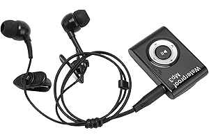 GOSHYDA Water Proof MP3 Player for Swimming, 10FT Underwater Music Player with Headphone, Built in 8GB Memory, for Running Surfing Diving Water Sports (Black)