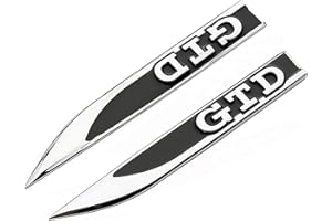 SUANGLNG GTD Logo Abzeichen Aufkleber, 3D GTD Sport Zink Legierun Auto Seite Kotflügel Emblem Dekoration Aufkleber, für alle v-w Alle Auto G-olf/Polo/Sagitar/Passat/Bora/Tiguan/Touran/Lavida etc