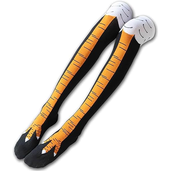 Chaussettes Pattes De Poulet - Taille Unique - Design Drôle Pour Déguisement Et Fêtes - 1 Paire
